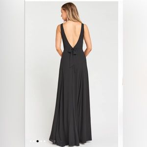 Show Me Your MUMU Jenn Maxi Bridesmaid Dress BLACK